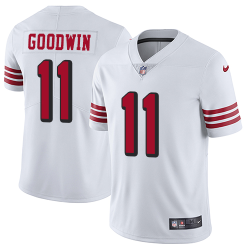 San Francisco 49ers Limited White Men #11 Marquise Goodwin NFL Jersey Rush Vapor Untouchable->san francisco 49ers->NFL Jersey